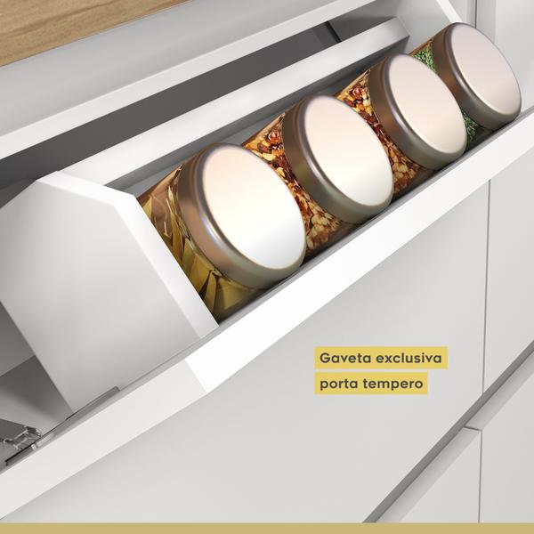 Cozinha 6 Peças 7 Portas 7 Gavetas Nichos Forno Ripado Rainha 100% Mdf - Nesher Móveis Imagem de Cozinha 6 Peças 7 Portas 7 Gavetas Nichos Forno Ripado Rainha 100% Mdf