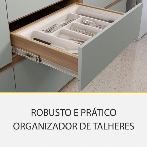 Cozinha 7 Peças Rainha Ripado 100 Mdf - Nesher Imagem de Cozinha 7 Peças Rainha Ripado 100 Mdf - Nesher