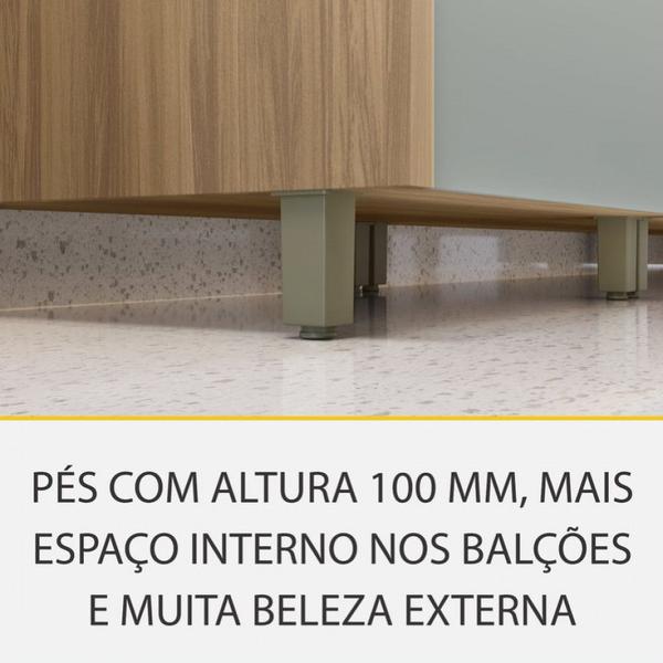 Cozinha 7 Peças Rainha Ripado 100 Mdf - Nesher Imagem de Cozinha 7 Peças Rainha Ripado 100 Mdf - Nesher