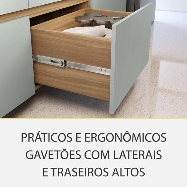 Cozinha 7 Peças Rainha Ripado 100 Mdf - Nesher Imagem de Cozinha 7 Peças Rainha Ripado 100 Mdf - Nesher