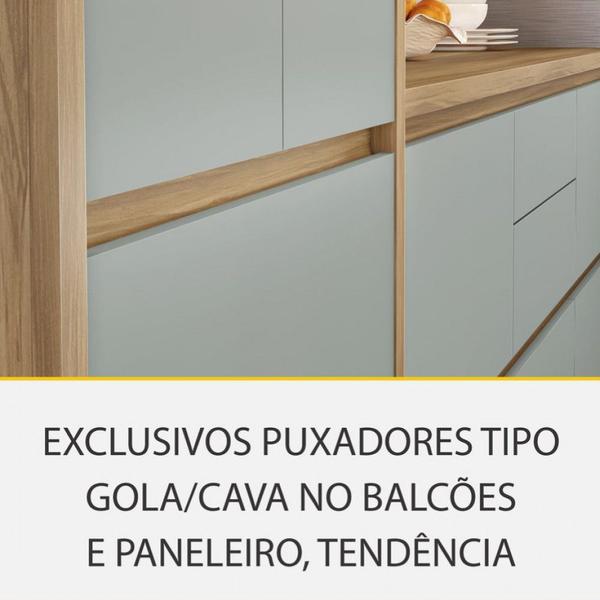 Cozinha 7 Peças Rainha Ripado 100 Mdf - Nesher Imagem de Cozinha 7 Peças Rainha Ripado 100 Mdf - Nesher