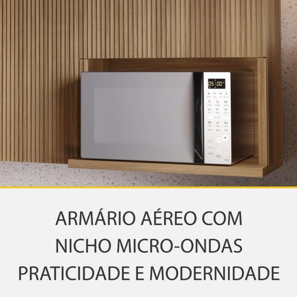 Cozinha 7 Peças Rainha Ripado 100 Mdf - Nesher Imagem de Cozinha 7 Peças Rainha Ripado 100 Mdf - Nesher