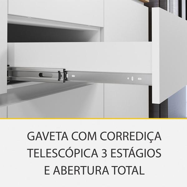 Imagem de Cozinha 8 Peças 8 Portas 12 Gavetas Forno Micro Ondas Ilha Ripado Rainha 100 MDF