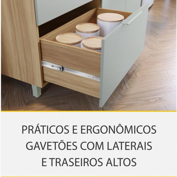 Imagem de Cozinha 8 Peças Nesher Rainha Gourmet Ripado 100 Mdf