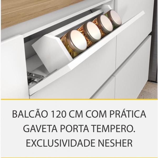 Imagem de Cozinha 8 Peças Nesher Rainha Gourmet Ripado 100 Mdf