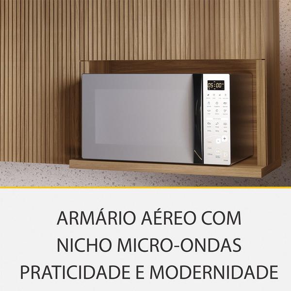 Imagem de Cozinha 9 Peças Canto 12 Portas E 8 Gavetas Ripado Rainha 100 MDF