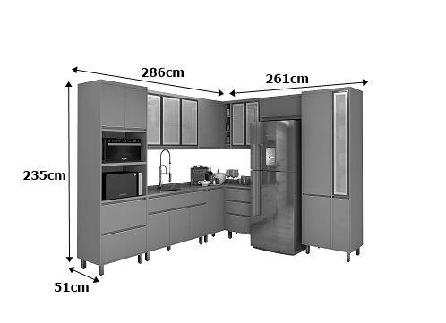 Imagem de Cozinha Agata 10 Peças Reflecta Freijó/Connect  Vitamov