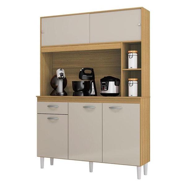 Imagem de Cozinha Ambiente Kit Duda 120 Cm Damasco Off White - Poquema