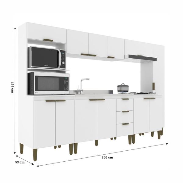 Imagem de Cozinha Bia Completa 6 Pecas 12 Portas 3 Gavetas