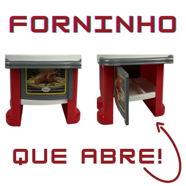 Imagem de Cozinha Brinquedo Fogão Forno Infantil Criança Menina Menino