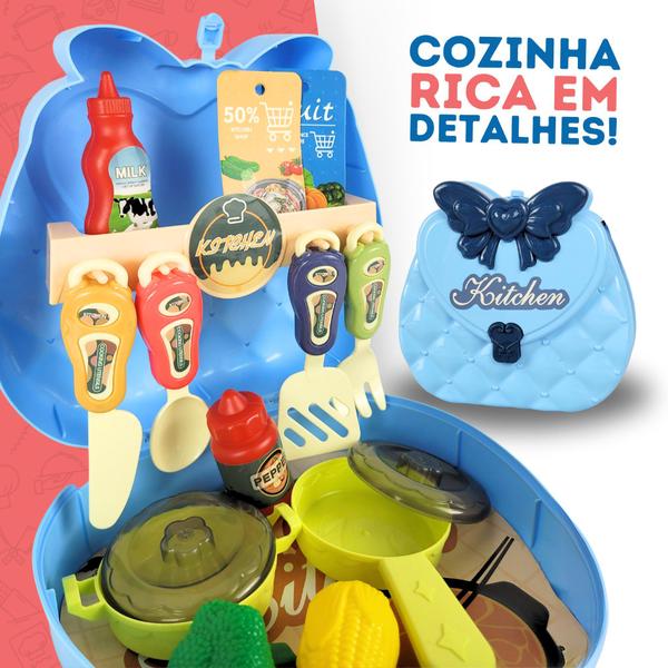 Imagem de Cozinha Brinquedo Infantil Completa Maleta Presente Menina