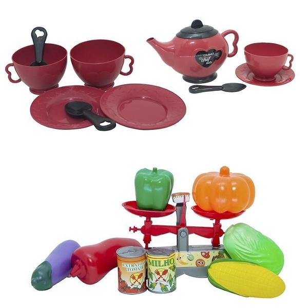 Cozinha Brinquedo Vermelho Mercado Jogo Panela Air Fryer 86P - Altimar Imagem de Cozinha Brinquedo Vermelho Mercado Jogo Panela Air Fryer 86P
