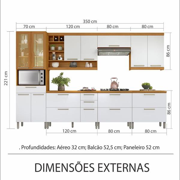 Cozinha Burguesa Premium 07 Peças em MDF Nesher Imagem de Cozinha Burguesa Premium 07 Peças em MDF Nesher