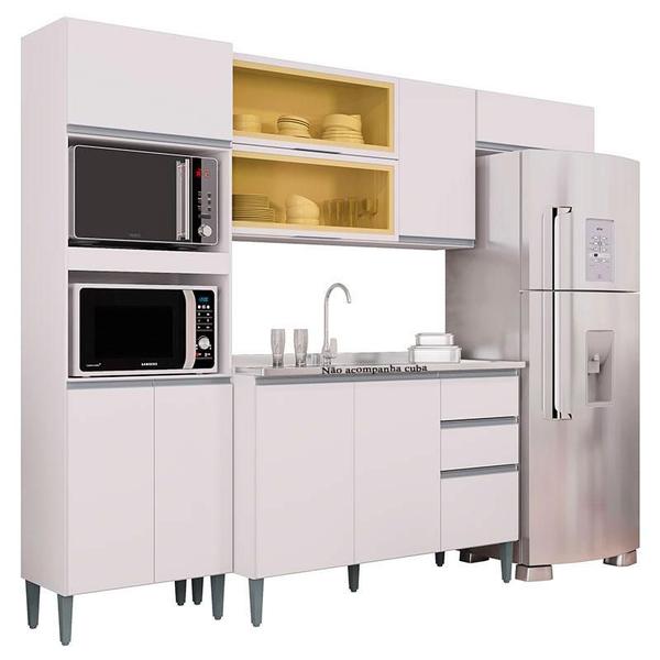 Cozinha com Balcão de Pia Aline Branco - Poquema - Poquema Industria Imagem de Cozinha com Balcão de Pia Aline Branco - Poquema