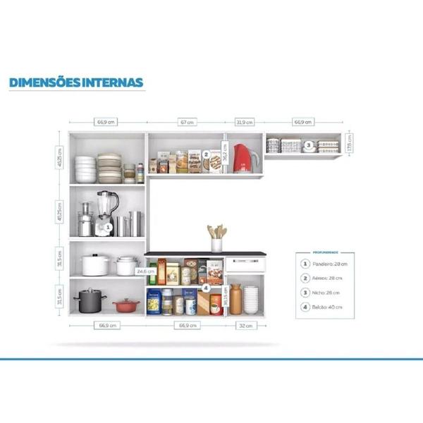 Cozinha Compacta 10 Portas 1 Gaveta Amanda - Itatiaia Imagem de Cozinha Compacta 10 Portas 1 Gaveta Amanda