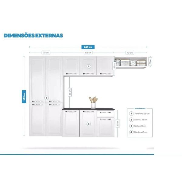 Cozinha Compacta 10 Portas 1 Gaveta Amanda - Itatiaia Imagem de Cozinha Compacta 10 Portas 1 Gaveta Amanda