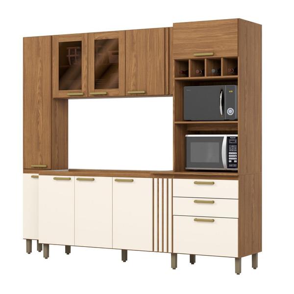 Cozinha Compacta 10 Portas 2 Gavetas para 2 Fornos B125 - Briz Imagem de Cozinha Compacta 10 Portas 2 Gavetas para 2 Fornos B125