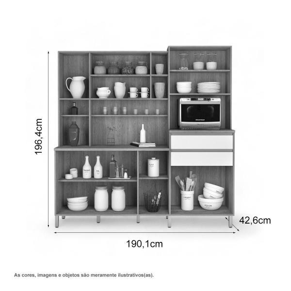 Imagem de Cozinha Compacta 10 Portas Jasmim Freijó e Connect