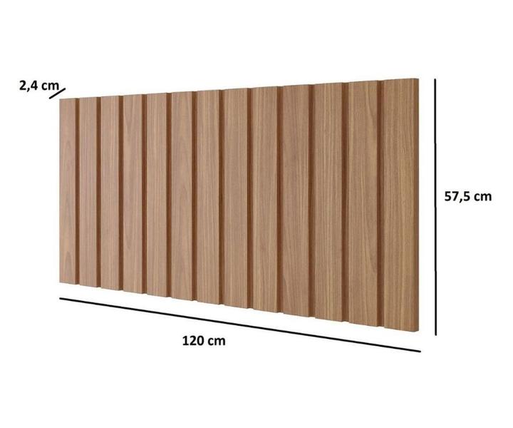 Imagem de Cozinha Compacta 100%Mdf 5 Pçs 2 Aéreos 1 Balcão 1 Torre C/ Painel Ripado 120Cm Bella Mgm Freijó/Titanium