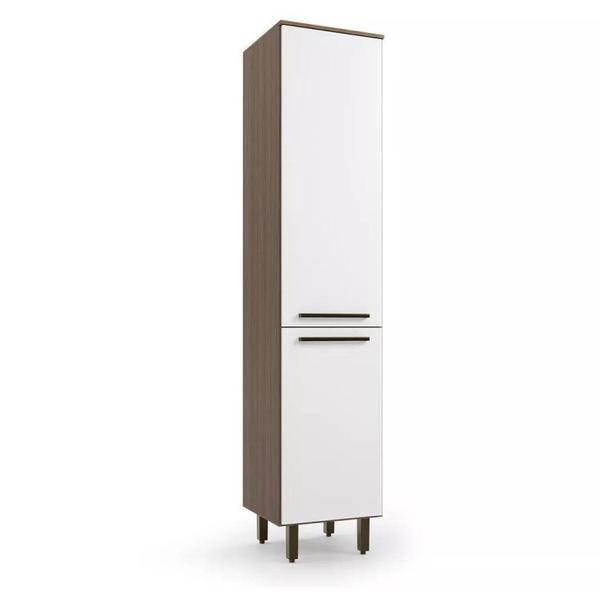 Imagem de Cozinha Compacta 12 Peças 10 Portas 8 Gavetas Evolution Plus Tannat/Branco