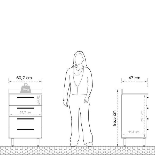 Imagem de Cozinha Compacta 12 Peças 10 Portas 8 Gavetas Evolution Plus Tannat/Branco