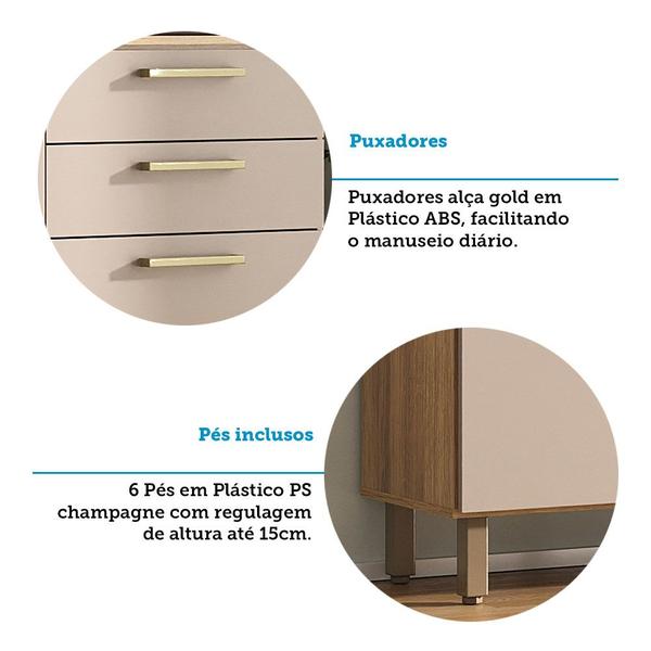 Imagem de Cozinha Compacta 165,40cm 7 Portas e 2 Gavetas com Tampo 353 Luciane Móveis