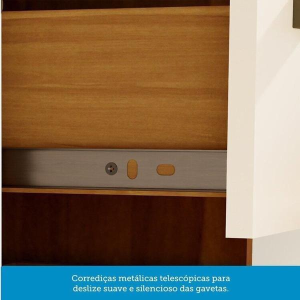 Imagem de Cozinha Compacta 194cm com 3 Peças Vidro Reflecta e 1 Paneleiro 100% Mdf Vicenza Espresso Móveis