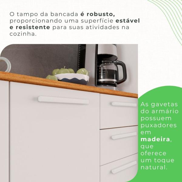 Imagem de Cozinha Compacta 2 Peças 6 Portas 2 Gavetas Bella