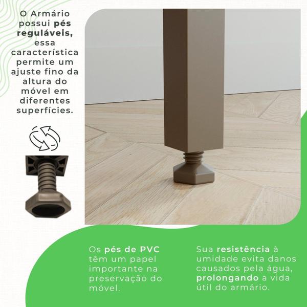 Cozinha Compacta 4 Peças 6 Portas 4 Gavetas Pérola - Sallêto Móveis Imagem de Cozinha Compacta 4 Peças 6 Portas 4 Gavetas Pérola