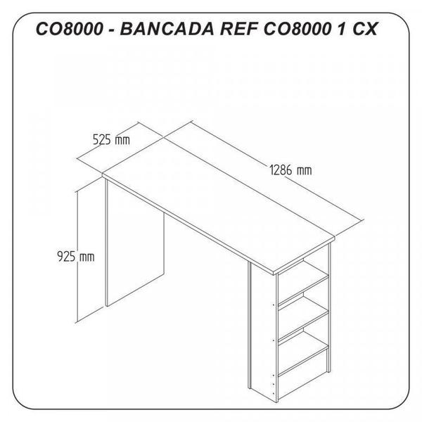 Imagem de Cozinha Compacta 4 Peças com 1 Bancada, 1 Paneleiro, 1 Armário Aéreo e 1 Balcão Gaia