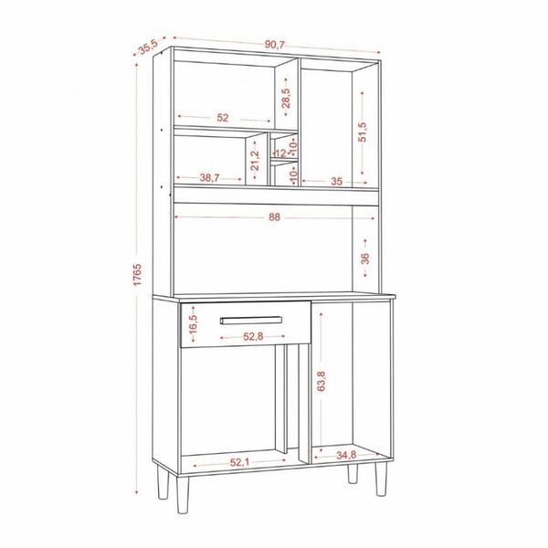 Imagem de Cozinha Compacta 4 Portas 1 Gaveta Roma Aramóveis