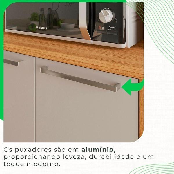 Imagem de Cozinha Compacta 5 Peças 13 Portas 2 Gavetas Paris Sallêto Cinamomo Com Off White