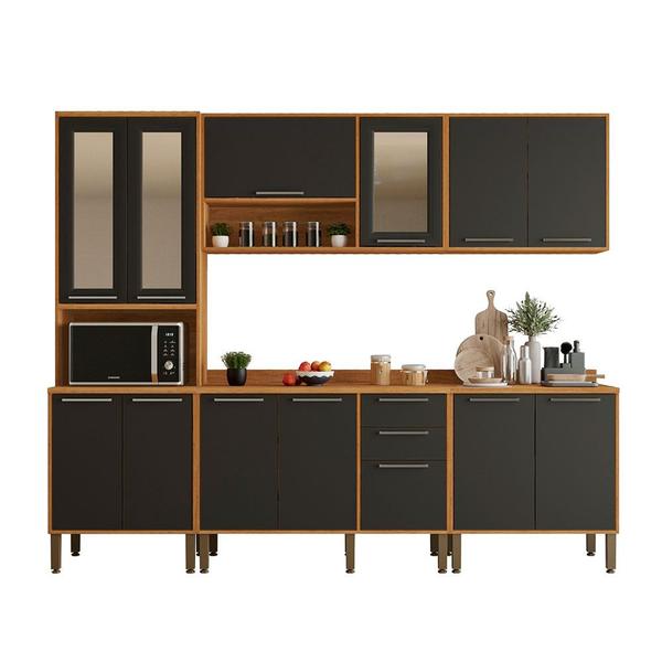 Cozinha Compacta 5 Peças 13 Portas 2 Gavetas Paris Sallêto Móveis Imagem de Cozinha Compacta 5 Peças 13 Portas 2 Gavetas Paris Sallêto Móveis