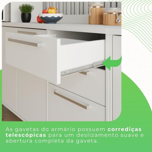 Imagem de Cozinha Compacta 5 Peças 13 Portas 2 Gavetas Paris