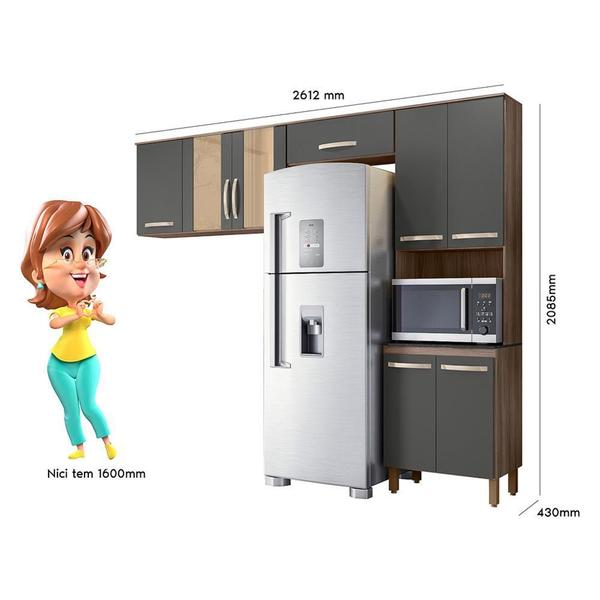 Imagem de Cozinha Compacta 8 Portas Fit - Nicioli