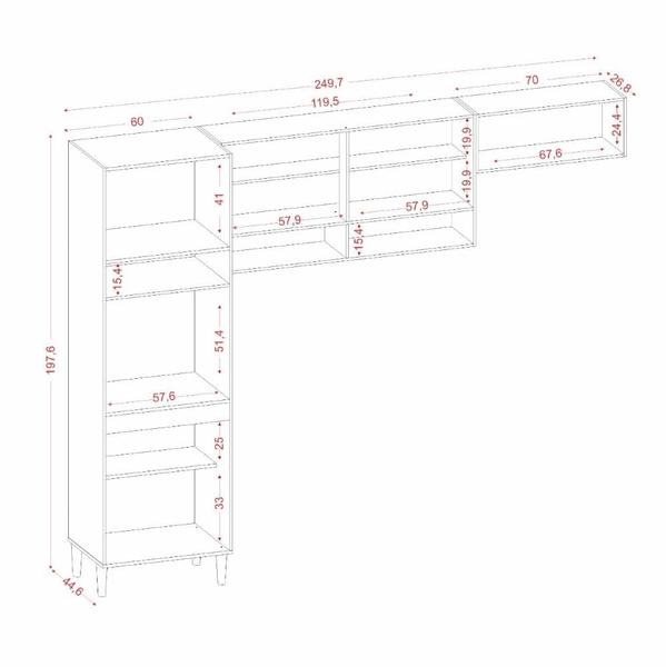 Imagem de Cozinha Compacta Aurora 6 Portas Atacama Off White - Aramóveis