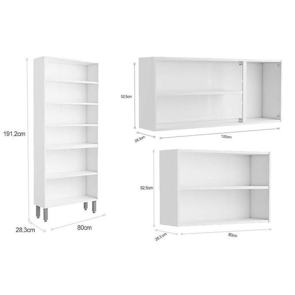 Cozinha Compacta Bertolini Evidence 3 Pçs CZ126 Branco Imagem de Cozinha Compacta Bertolini Evidence 3 Pçs CZ126 Branco