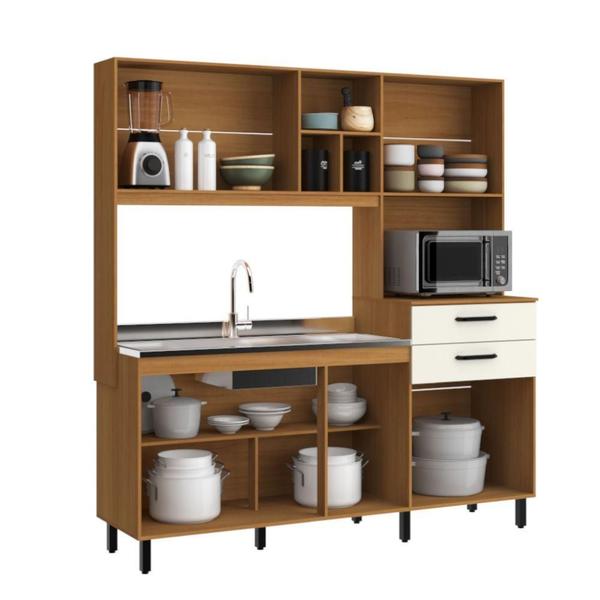 Cozinha Compacta Casamia Taina 597 8 Portas 2 Gavetas 200x185