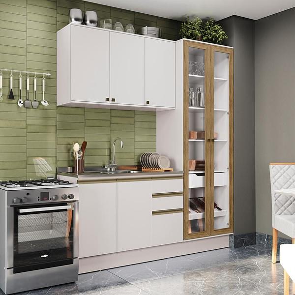 Imagem de Cozinha Compacta Celeste Kappesberg 100% MDF Branco 192cm