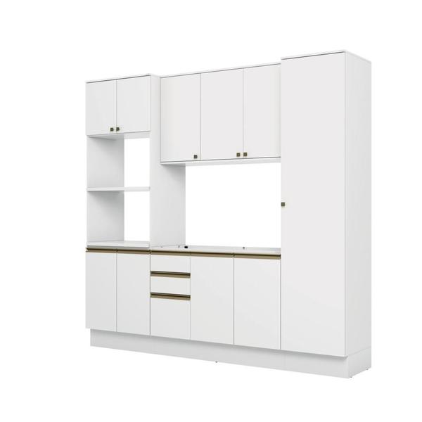 Imagem de Cozinha Compacta Celeste Kappesberg 100% MDF Branco 240cm