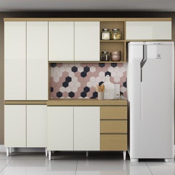 Imagem de Cozinha Compacta Com Balcao 2012190x0210 Atacama Off White ARMoveis