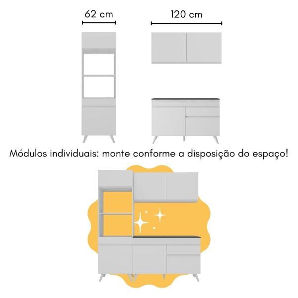 Imagem de Cozinha Compacta com Bancada Americana/Mesa Veneza Multimóveis MP2211