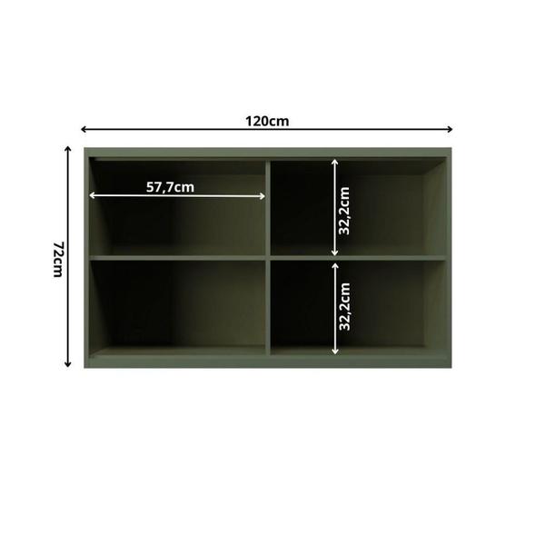 Imagem de Cozinha Compacta com Vidro 3 Peças 6 Portas 3 Gavetas Sevilha