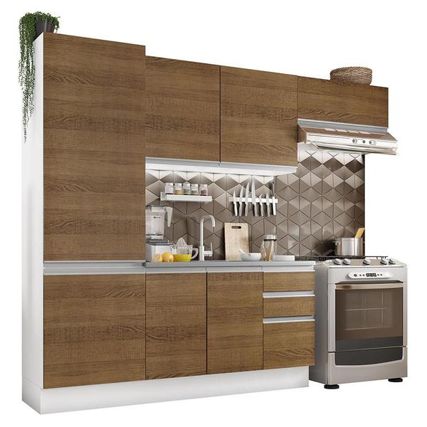 Imagem de Cozinha Compacta Madesa 100% MDF Acordes Com Armário e Balcão