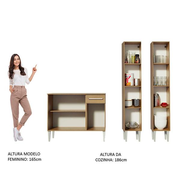 Cozinha Compacta Madesa Emilly Front com Balcão e Paneleiro Imagem de Cozinha Compacta Madesa Emilly Front com Balcão e Paneleiro