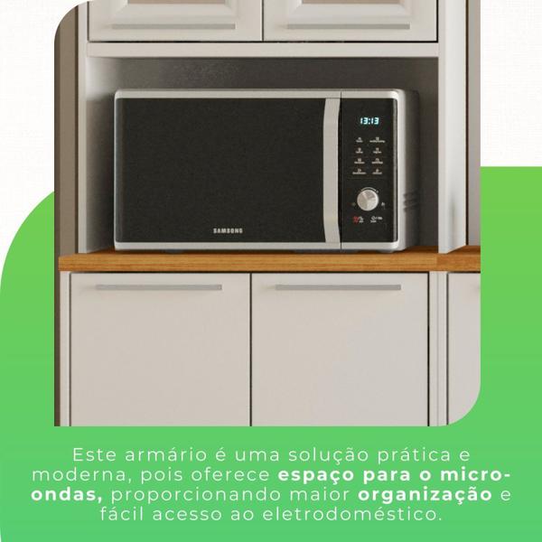 Imagem de Cozinha Compacta para Cooktop 5 Peças 12 Portas 2 Gavetas Paris