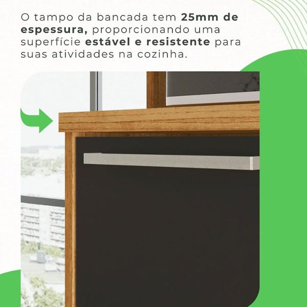 Imagem de Cozinha Compacta para Cooktop 6 Peças 12 Portas 2 Gavetas Paris Sallêto Móveis