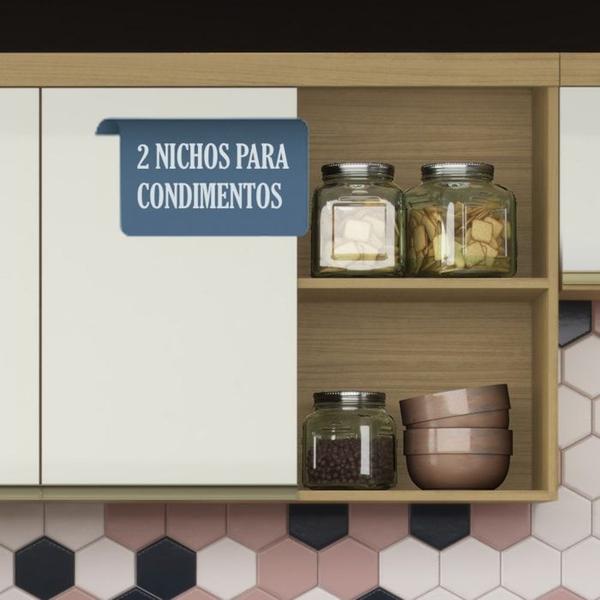 Imagem de Cozinha Compacta Para Pia 120cm 2012190x0213 Atacama Off White ARMoveis