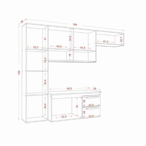 Imagem de Cozinha Compacta Smart com Balcão Atacama Off White - Aramóveis