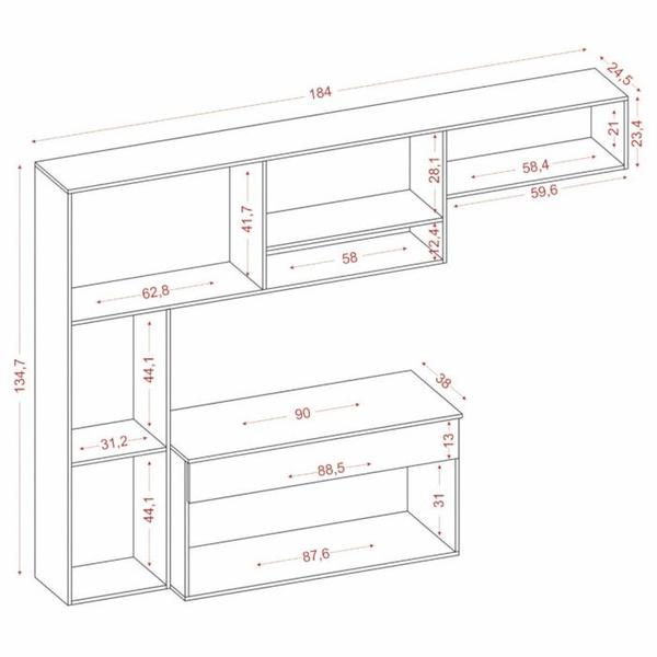 Imagem de Cozinha Compacta Suspensa 07 Portas 01 Gaveta 2012115 Atacama Off White ARMoveis